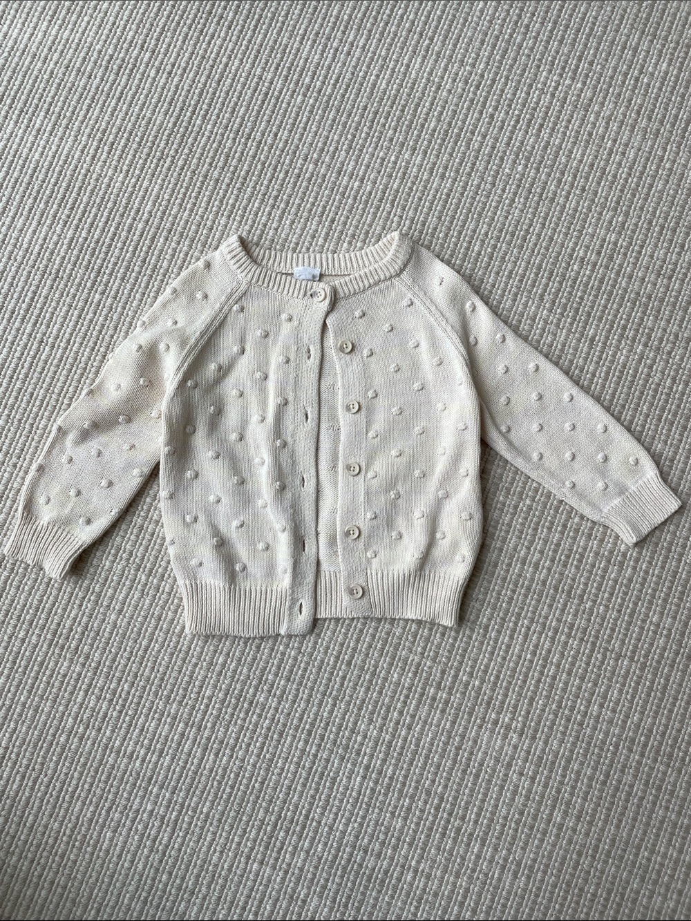 Jamie Kay Cream Dot Knit Cardigan